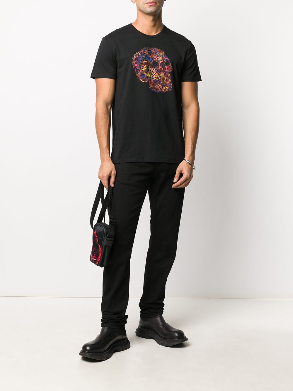 Alexander McQueen Skull Print T-Shirt Black - Maison De Fashion 