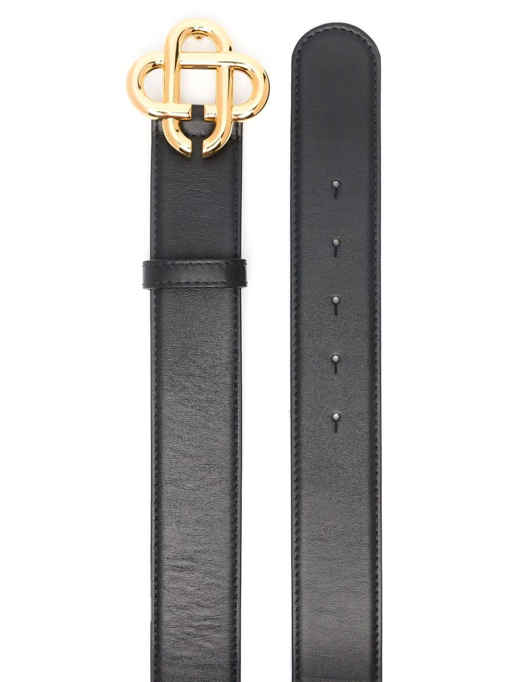 CASABLANCA CC Logo Buckle Belt Black - MAISONDEFASHION.COM