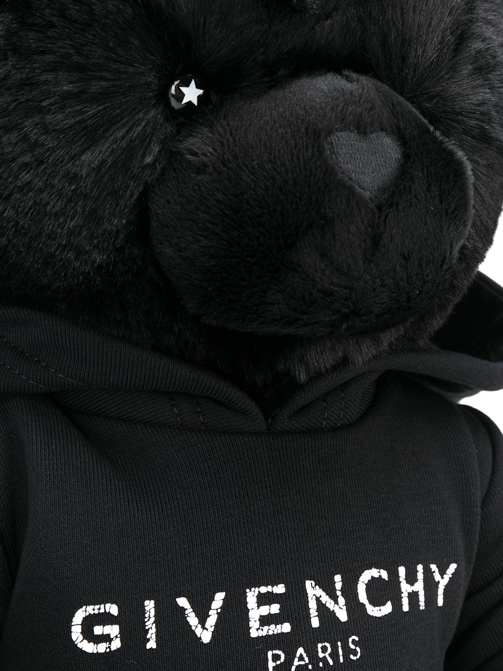 GIVENCHY KIDS Logo Hoodie Teddy Bear Black - Maison De Fashion 