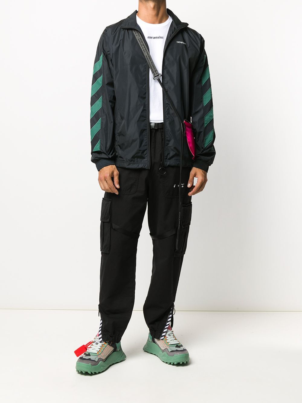 OFF-WHITE Logo Cotton Cargo Pant Black - Maison De Fashion 