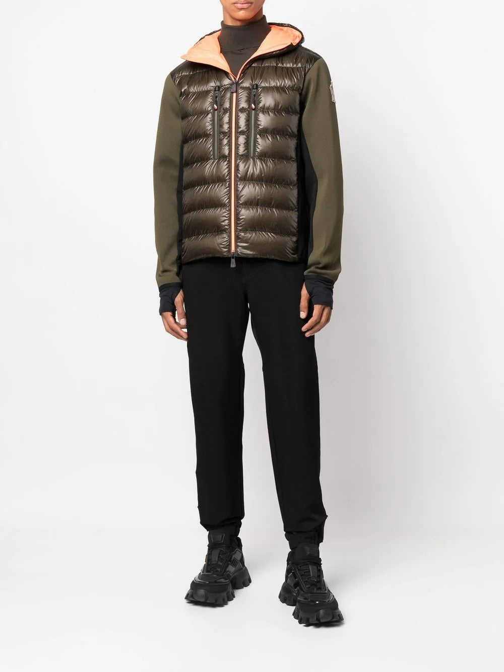 MONCLER GRENOBLE Padded Hoodie Green - MAISONDEFASHION.COM