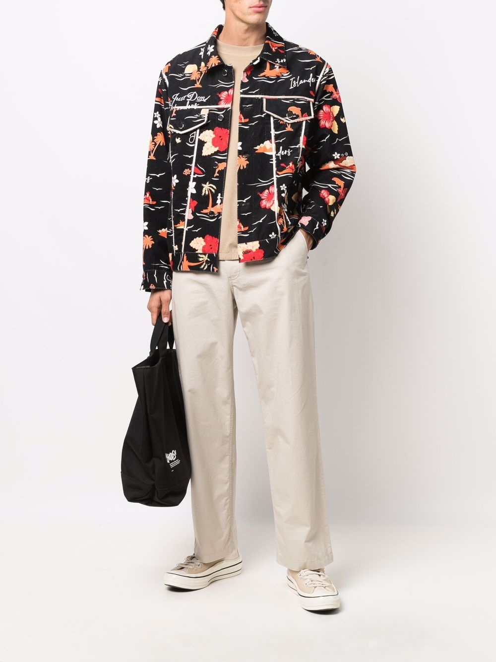 JUST DON X MIAMI HEAT Graphic Jacket Black - MAISONDEFASHION.COM