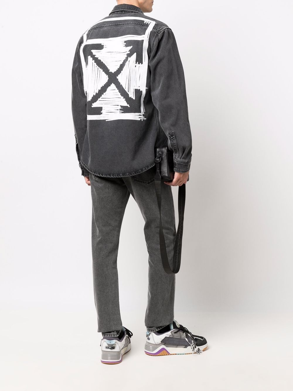 OFF-WHITE Negative Mark Denim Shirt Grey – MAISONDEFASHION.COM