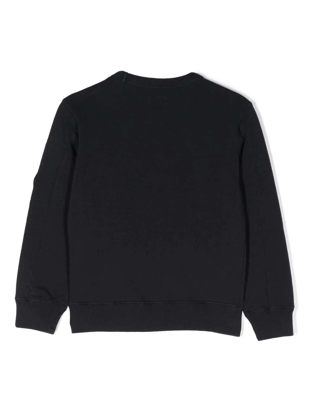 C.P. COMPANY KIDS Basic Fleece Big Logo Lens Sweatshirt Navy - MAISONDEFASHION.COM