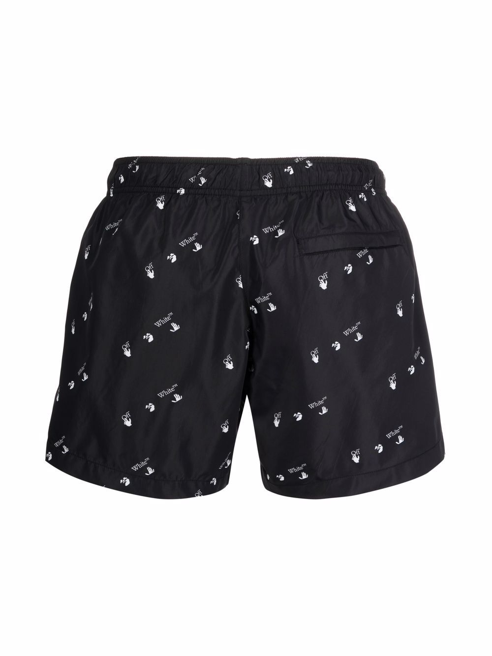 OFF-WHITE All Over Logo Swim Shorts Black - MAISONDEFASHION.COM