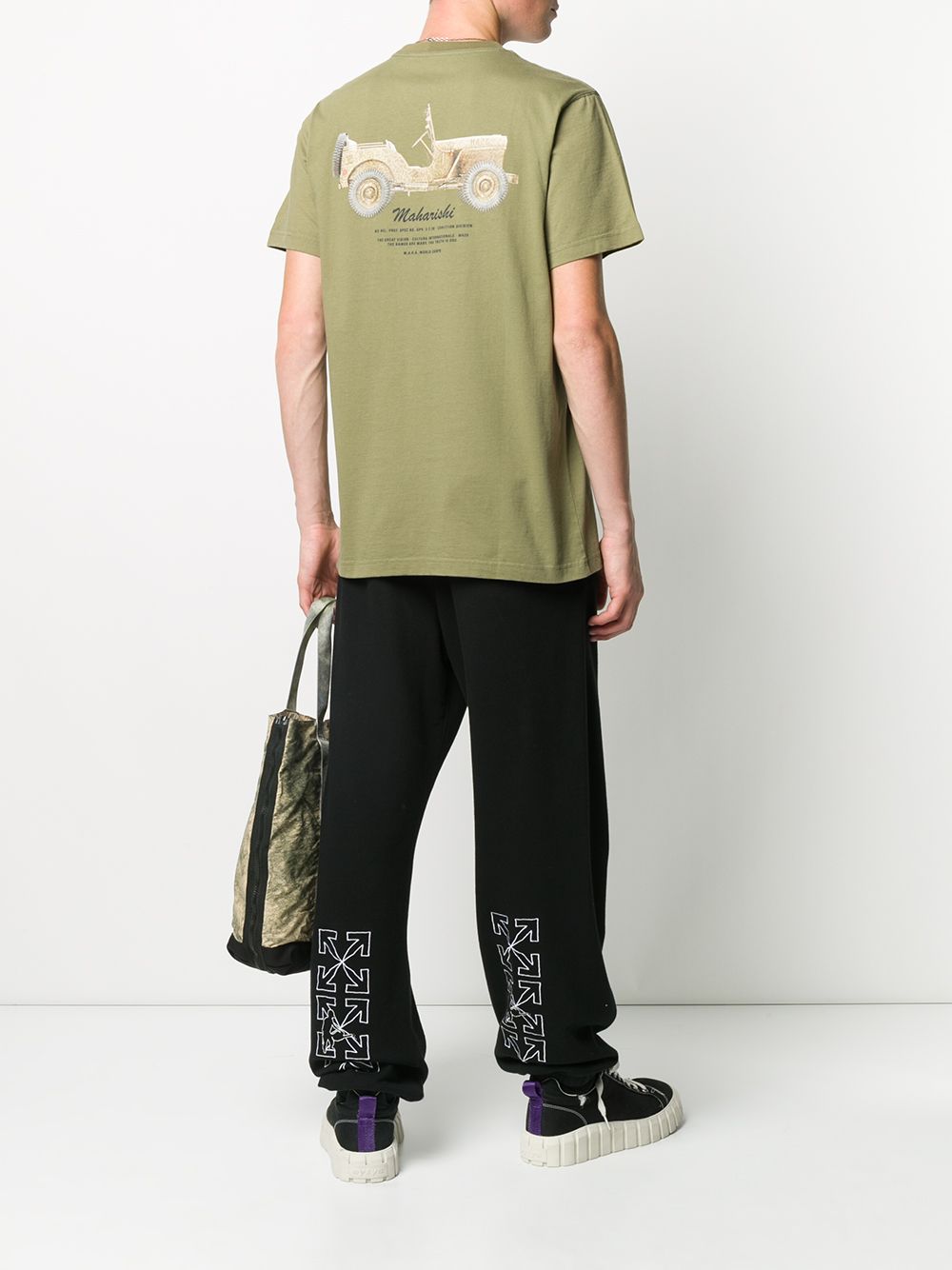 MAHARISHI Jeep Logo Print T-shirt Olive - Maison De Fashion 