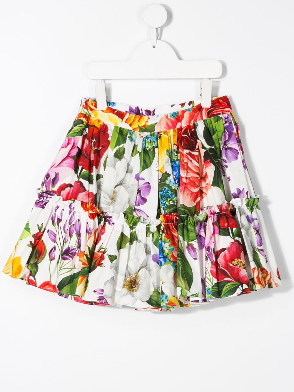 Dolce & Gabbana Kids floral print pleated mini skirt - Maison De Fashion 