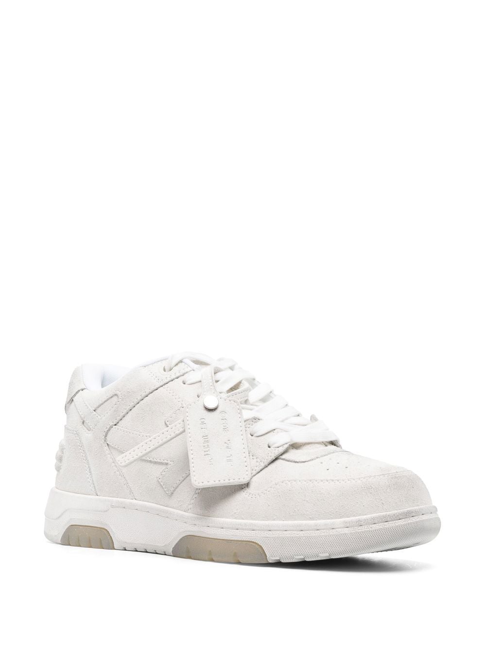OFF-WHITE Out Of Office Vintage Suede White/White - MAISONDEFASHION.COM