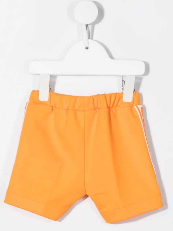 FENDI BABY FF-logo Print Track Shorts Orange - MAISONDEFASHION.COM