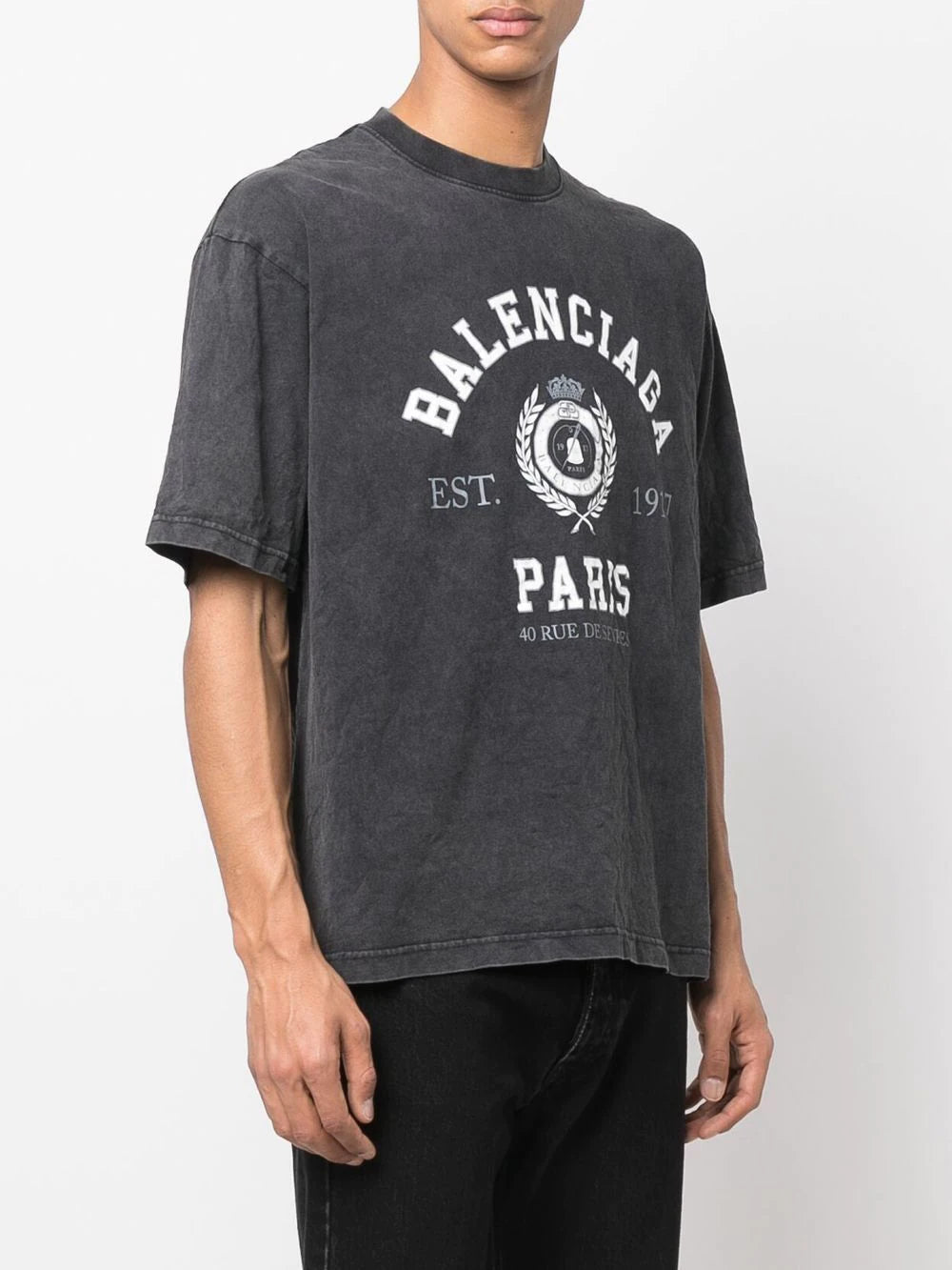 BALENCIAGA Medium Fit T-Shirt Black - MAISONDEFASHION.COM