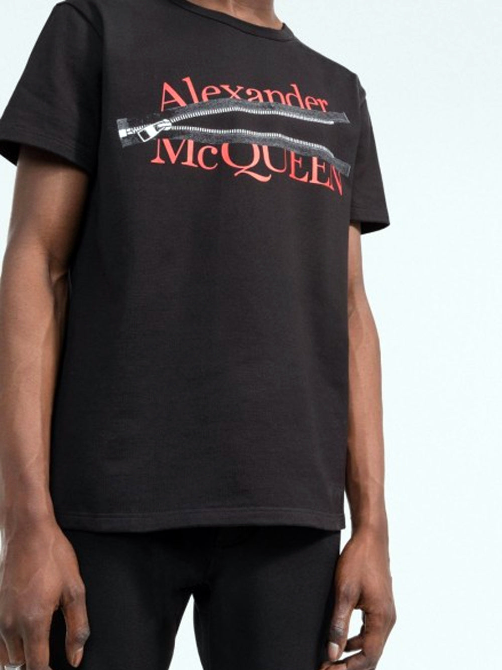 ALEXANDER MCQUEEN Zip Detail T-Shirt Black – MAISONDEFASHION.COM