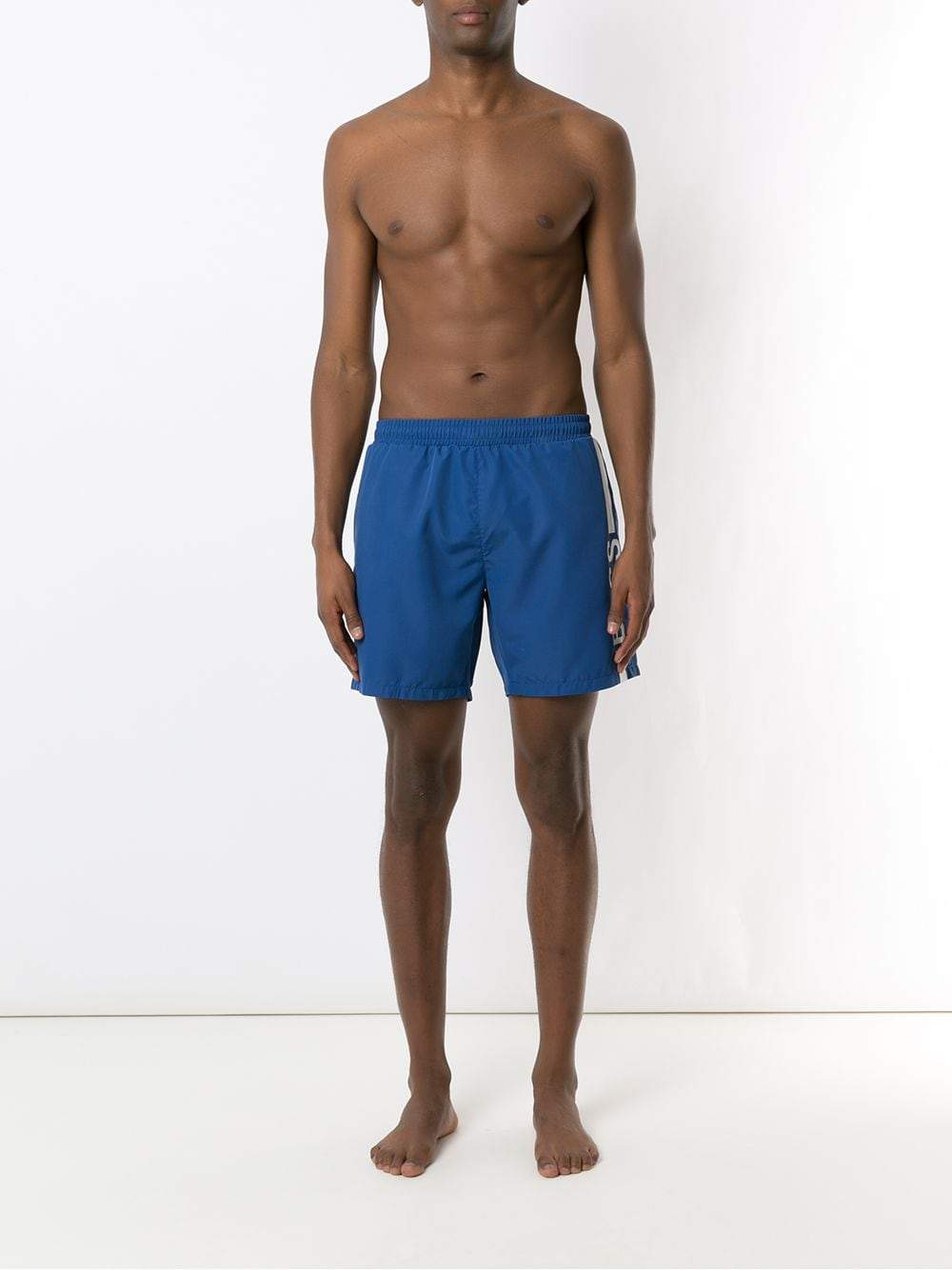 BOSS Logo Swim Shorts Blue - MAISONDEFASHION.COM
