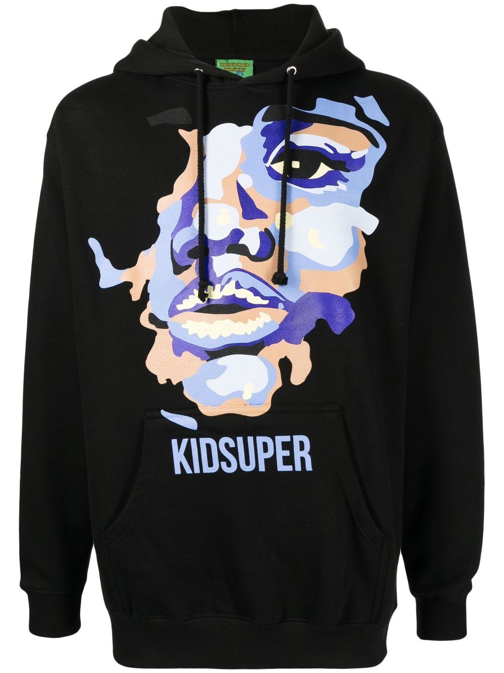 KIDSUPER Graphic-print hoodie Black - MAISONDEFASHION.COM
