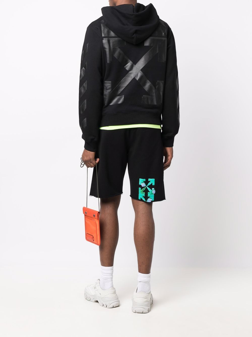 OFF-WHITE Rubber Arrow Slim Hoodie Black - MAISONDEFASHION.COM