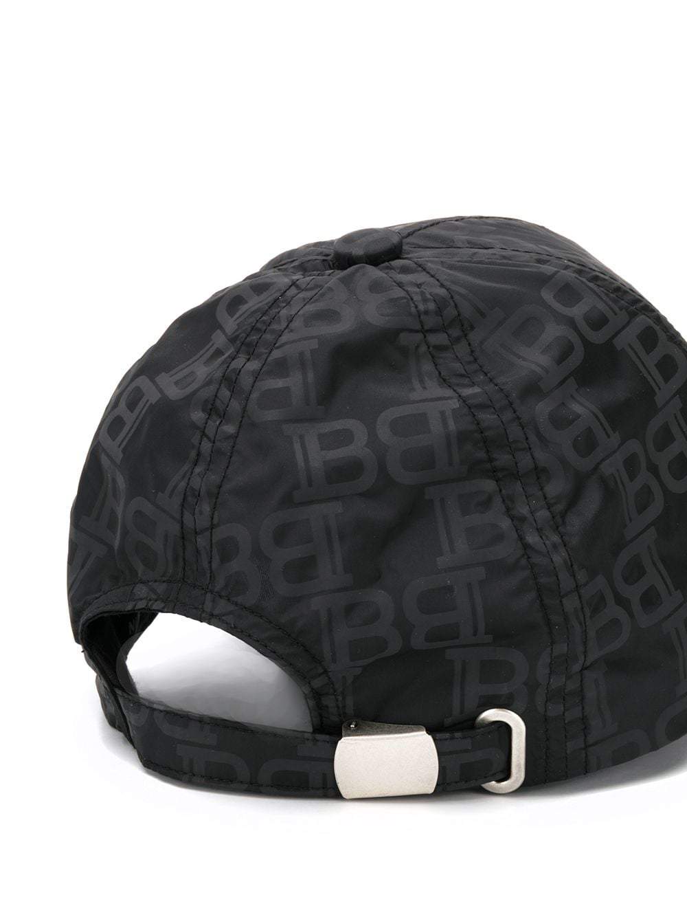 BALMAIN All Over Monogram Print Cap Black - Maison De Fashion 