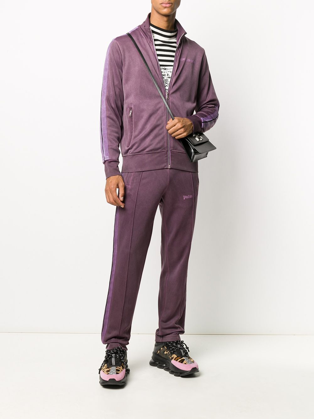 PALM ANGELS Garment Dyed Track Jacket Purple - Maison De Fashion 