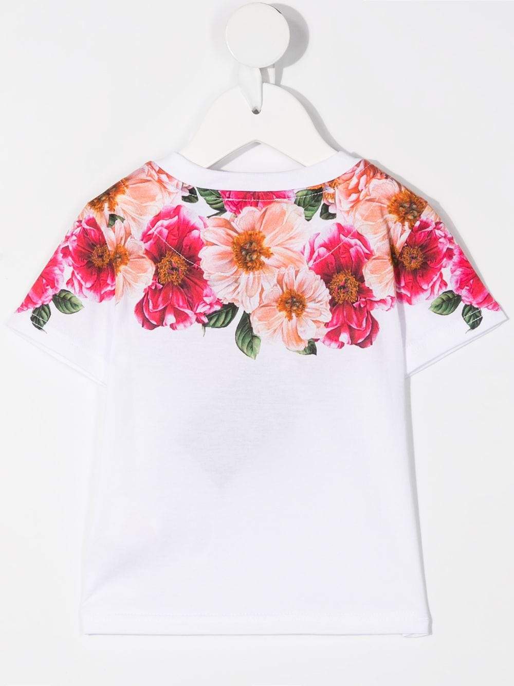 DOLCE & GABBANA BABY Floral print T-shirt White/Pink - MAISONDEFASHION.COM