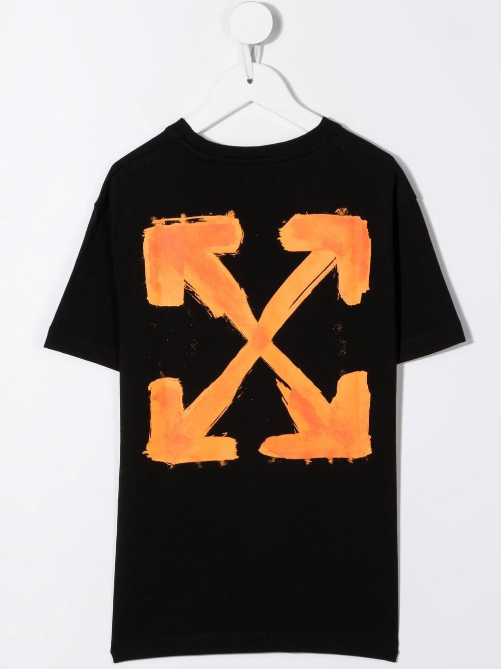 OFF WHITE KIDS Script logo cotton T Shirt Black MAISONDEFASHION.COM