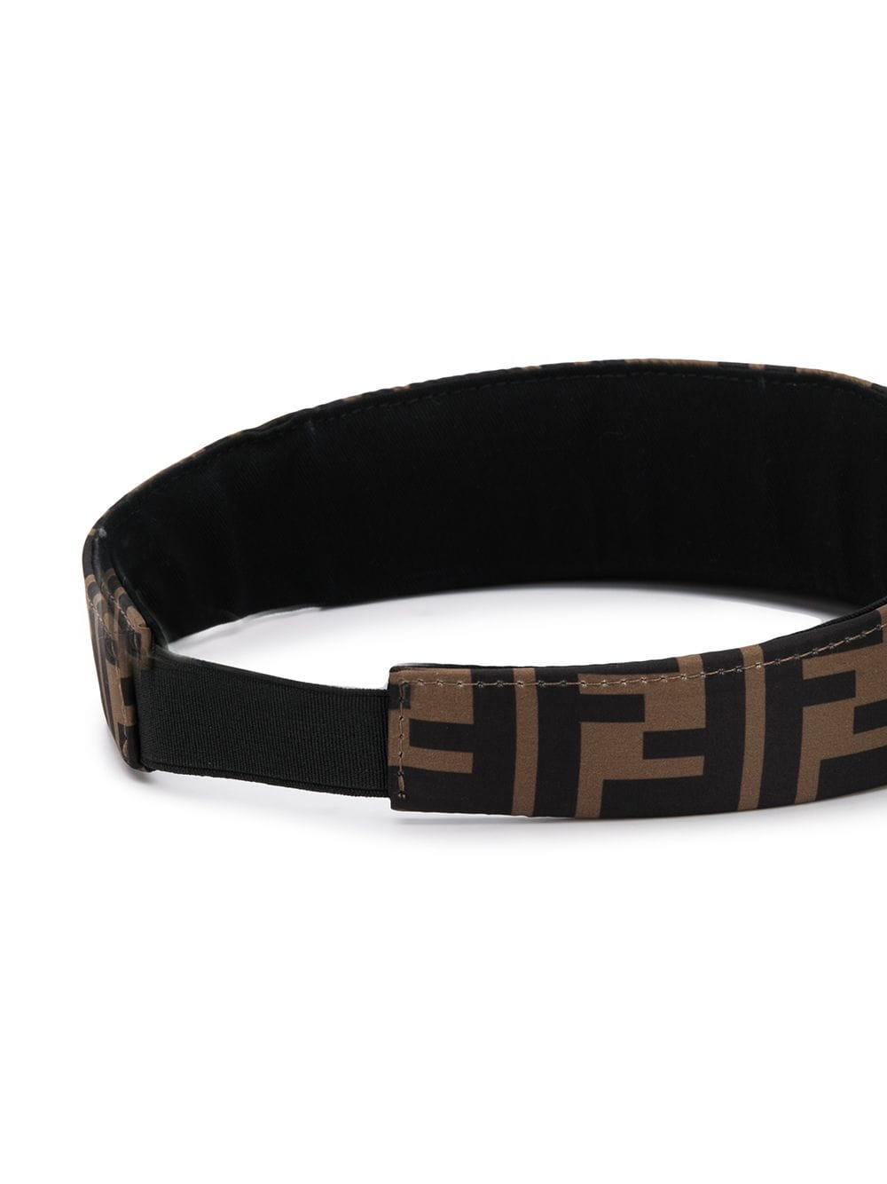 FENDI KIDS FF logo print visor Brown - MAISONDEFASHION.COM