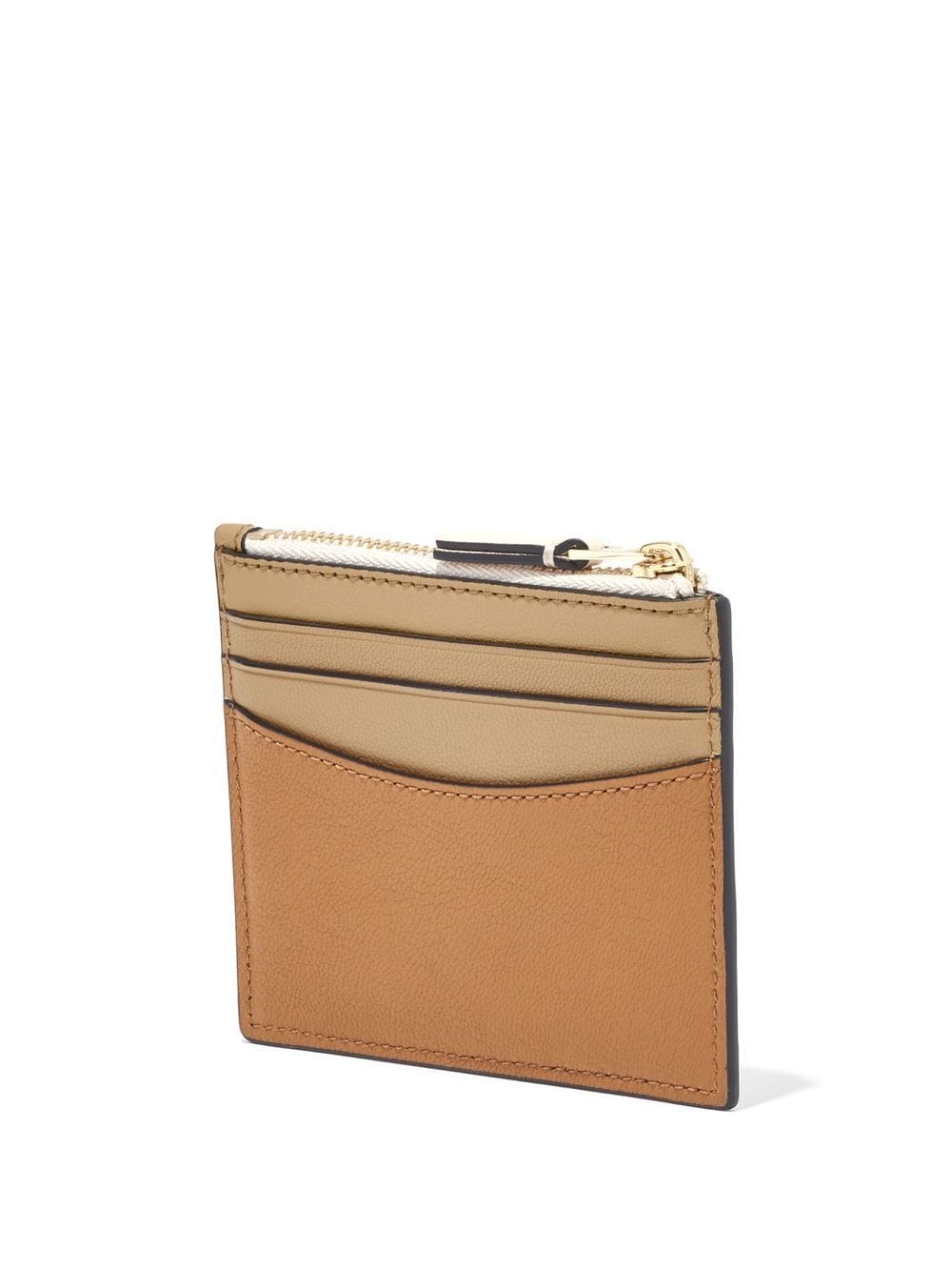 MARC JACOBS WOMEN The Colorblock Zip Card Case Brown/Multi - MAISONDEFASHION.COM