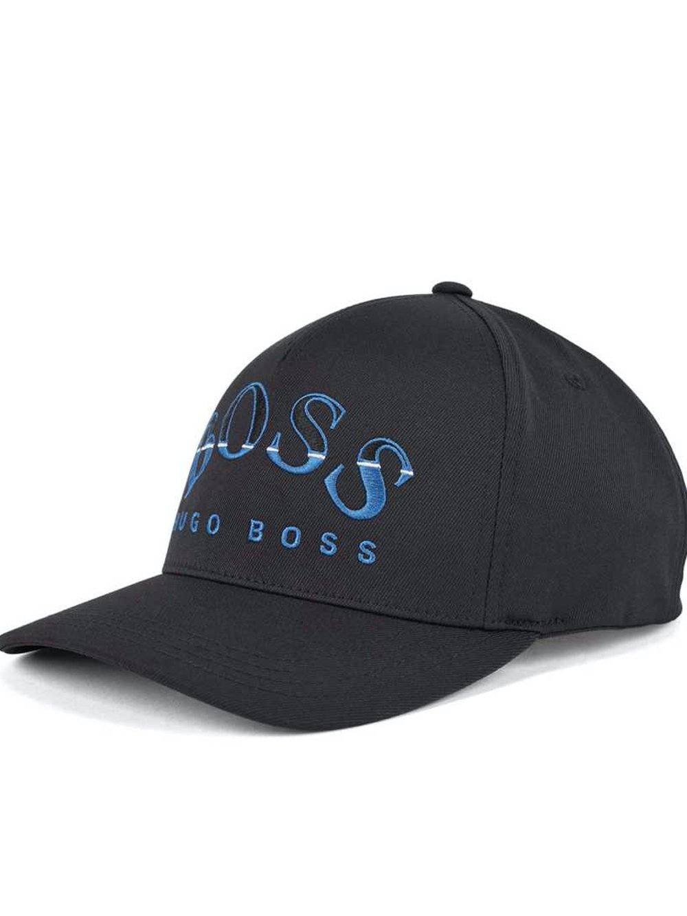BOSS Curved Logo Cap Black/Blue - MAISONDEFASHION.COM