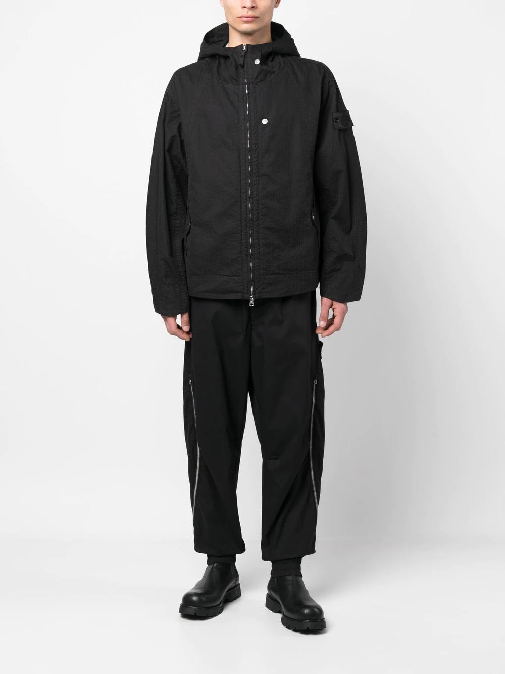 STONE ISLAND SHADOW PROJECT Short Parka Jacket Black MAISONDEFASHION.COM