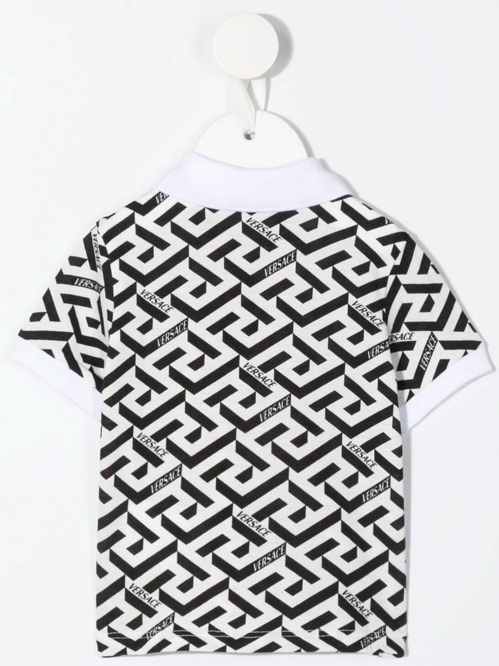 VERSACE BABY La Greca Print Polo Shirt - MAISONDEFASHION.COM