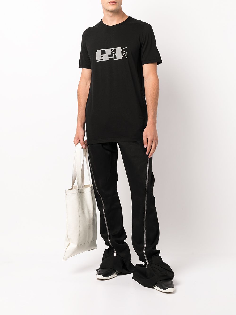 RICK OWENS DRKSHDW Logo Print T-Shirt Black - MAISONDEFASHION.COM