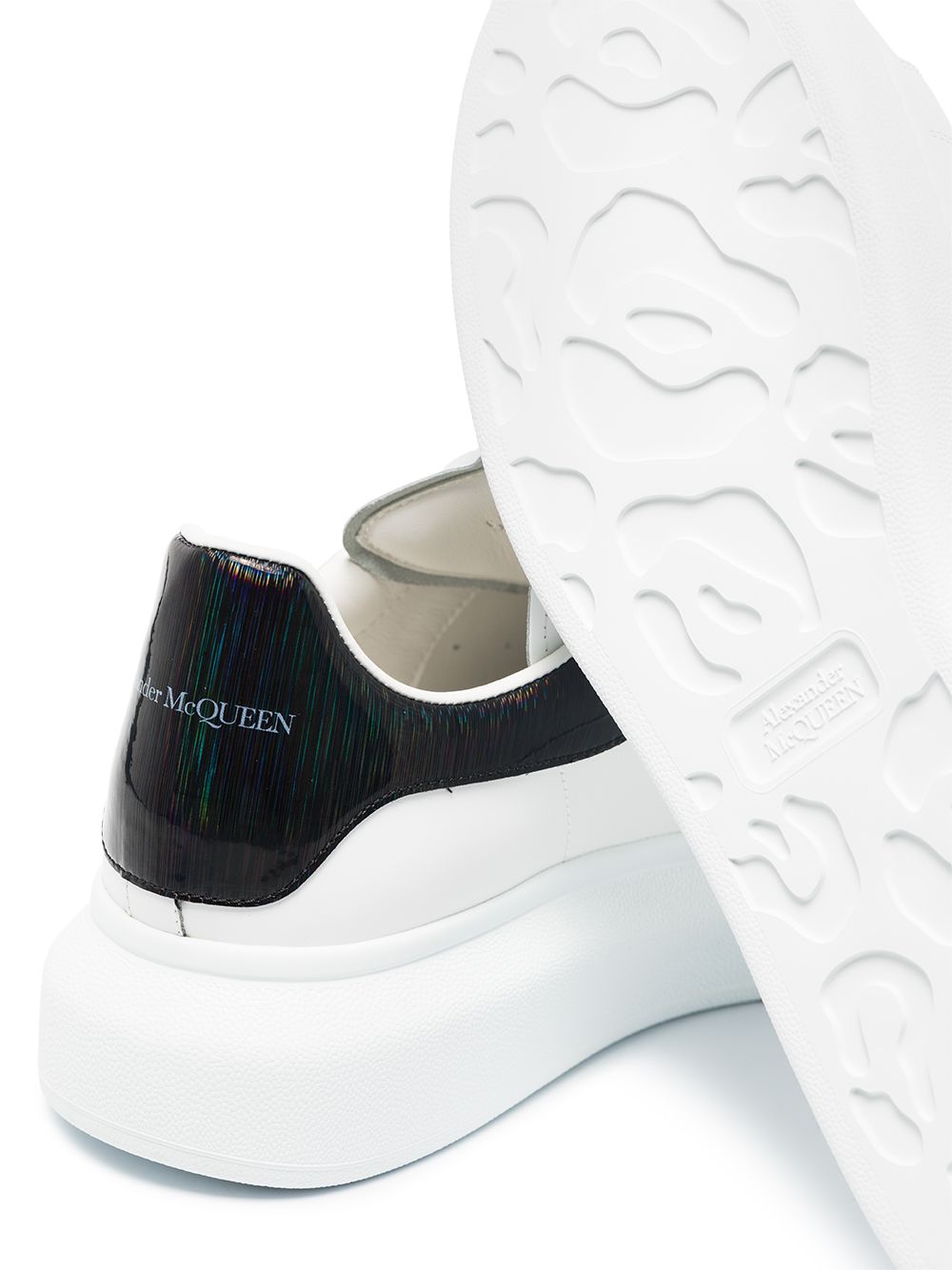 ALEXANDER MCQUEEN Iridescent Oversized Sneakers White - MAISONDEFASHION.COM