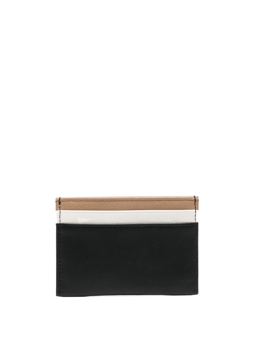 BOSS Embossed-logo Cardholder Black/White/Beige - MAISONDEFASHION.COM