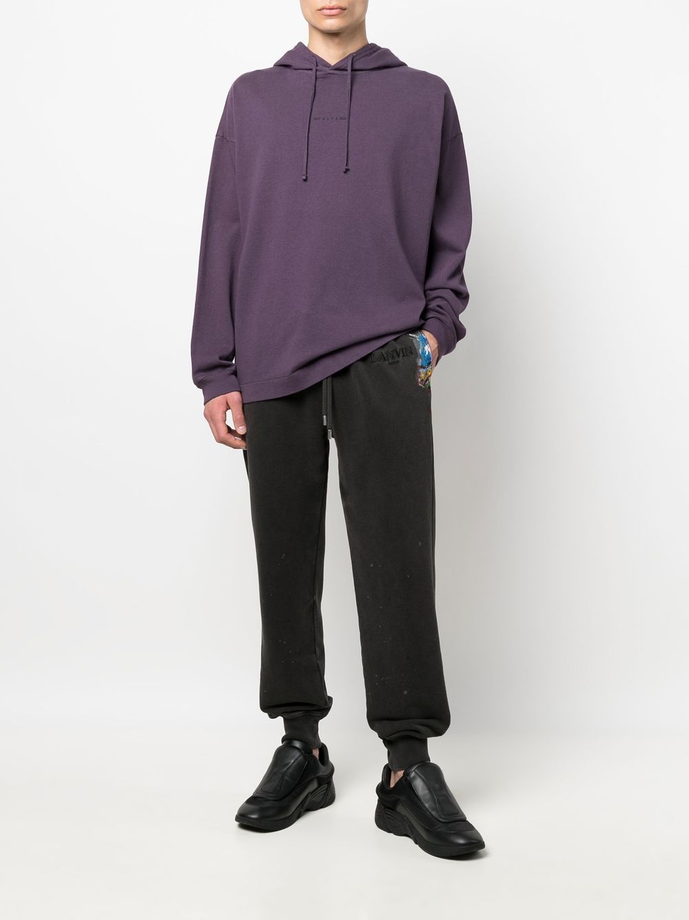 LANVIN X GALLERY DEPT. Sweat Pants Black - MAISONDEFASHION.COM