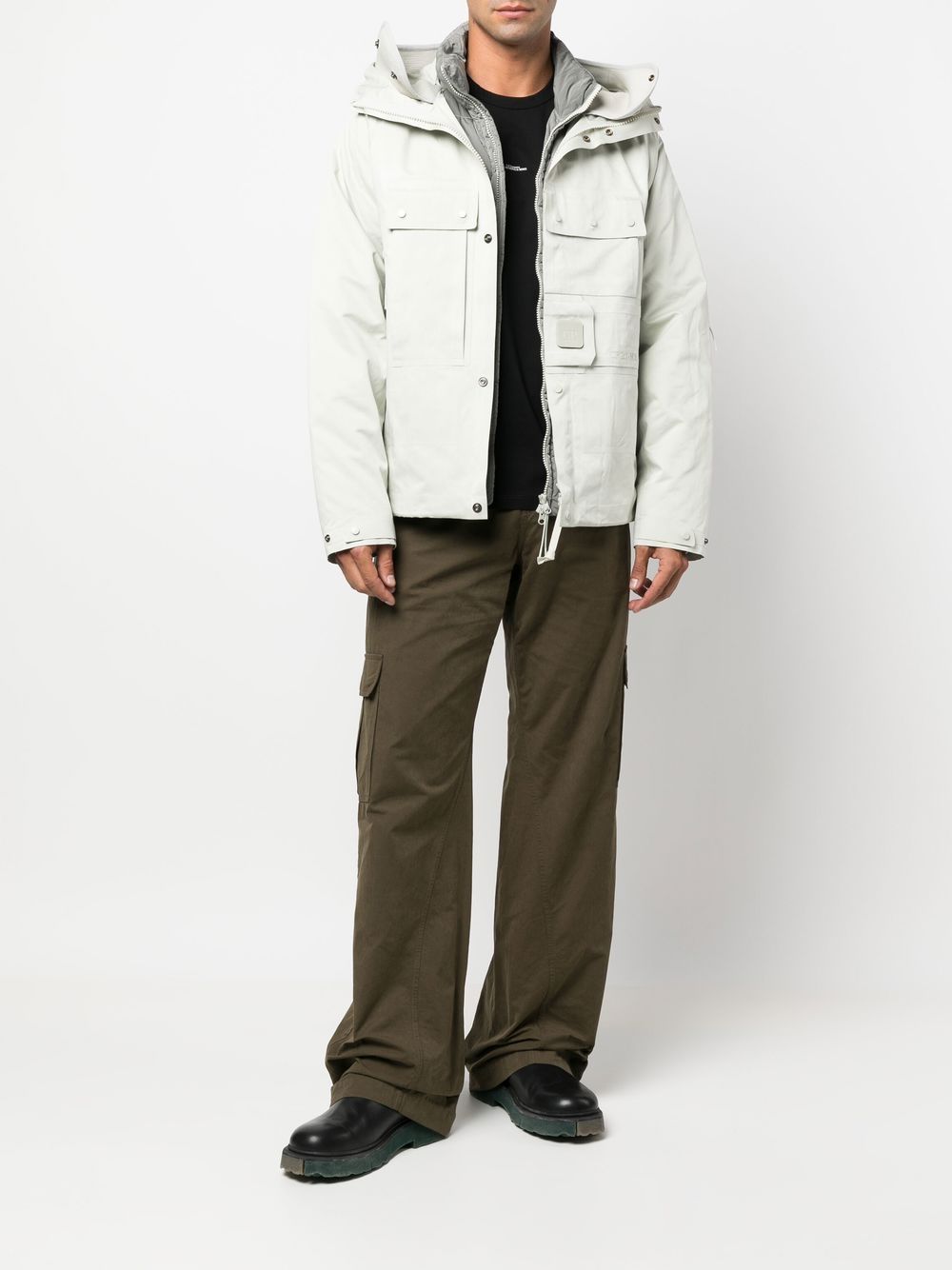 C.P. COMPANY Zipped Hooded Reversible Jacket - MAISONDEFASHION.COM