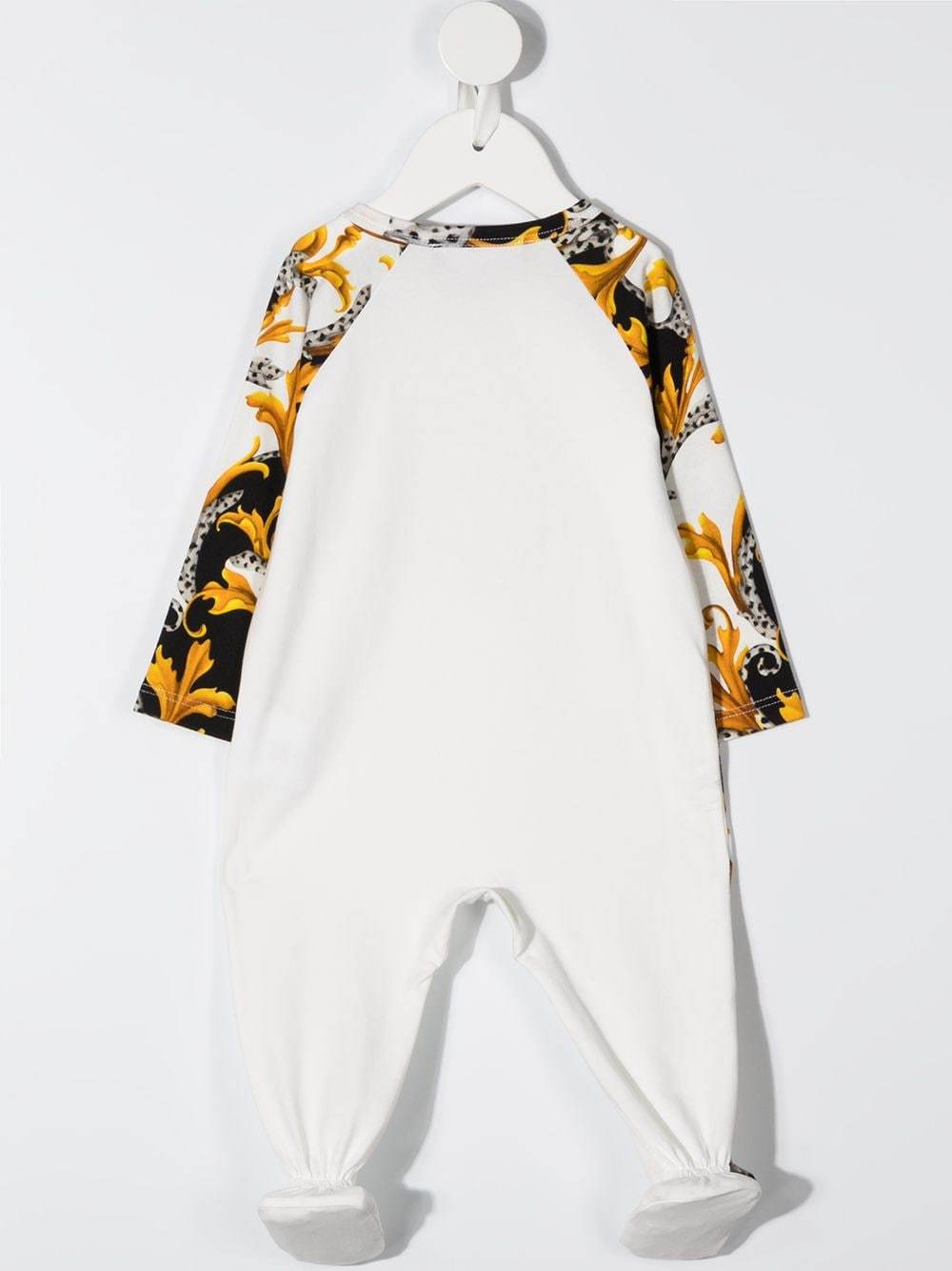 VERSACE KIDS Baby Baroque Babygrow White/Gold - Maison De Fashion 
