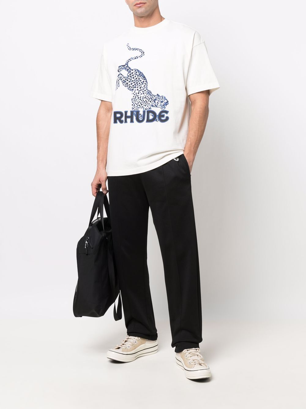 RHUDE Leopard T-Shirt White - MAISONDEFASHION.COM