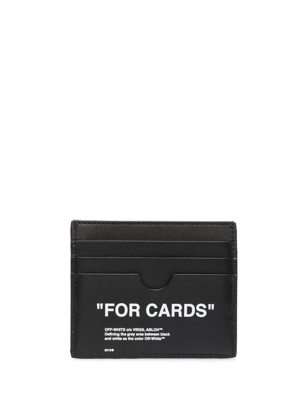 OFF WHITE Quote Card Case Black/White - MAISONDEFASHION.COM