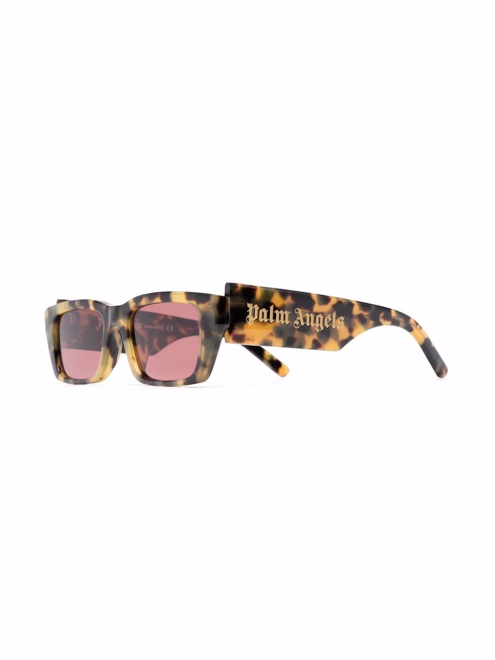 PALM ANGELS Rectangle Frame Sunglasses Tortoise - MAISONDEFASHION.COM