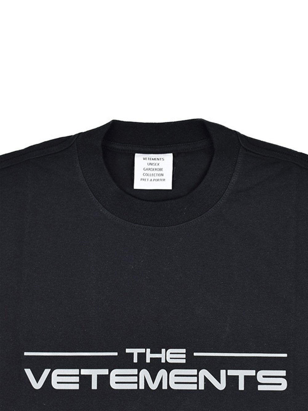 VETEMENTS Logo T-Shirt Black - MAISONDEFASHION.COM