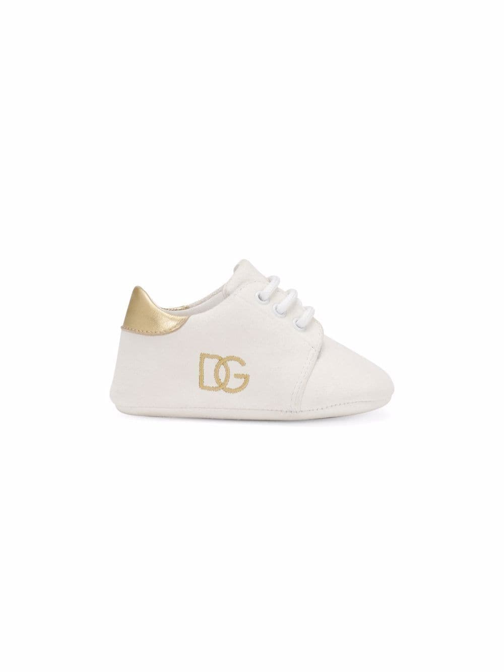 DOLCE & GABBANA BABY DG Logo-Print Sneakers White - MAISONDEFASHION.COM