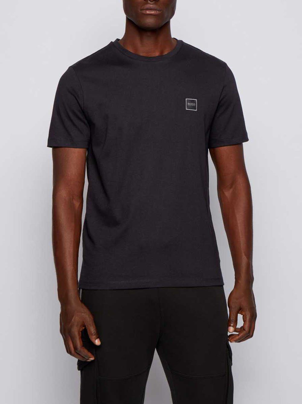BOSS Crewneck Logo T-shirt Black - MAISONDEFASHION.COM