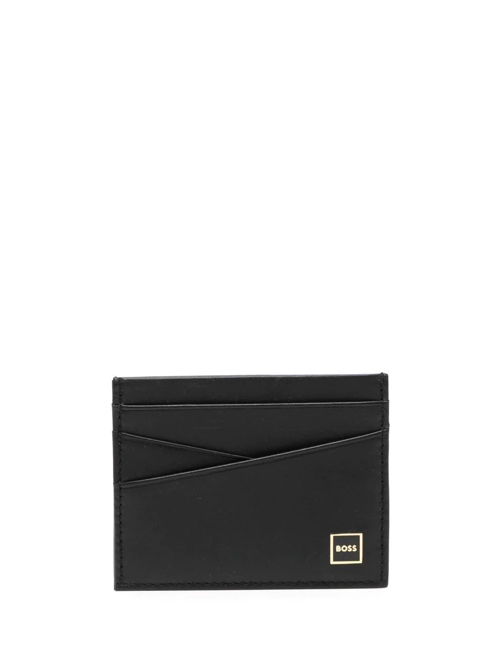 BOSS Leather Card Holder Black - MAISONDEFASHION.COM