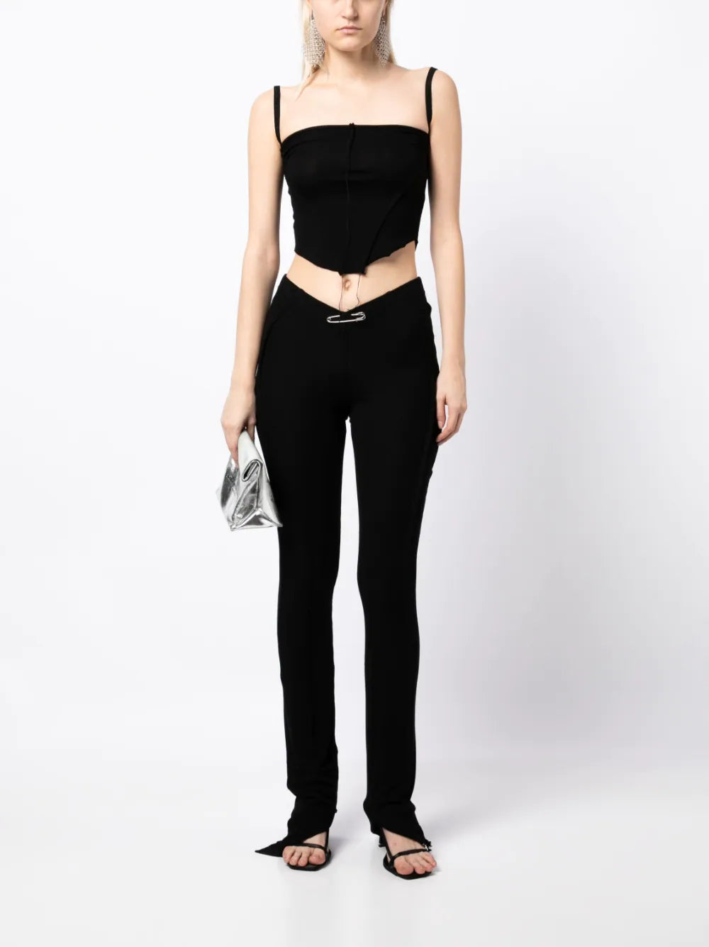 SAMI MIRO VINTAGE Asymmetric Pants Black - MAISONDEFASHION.COM