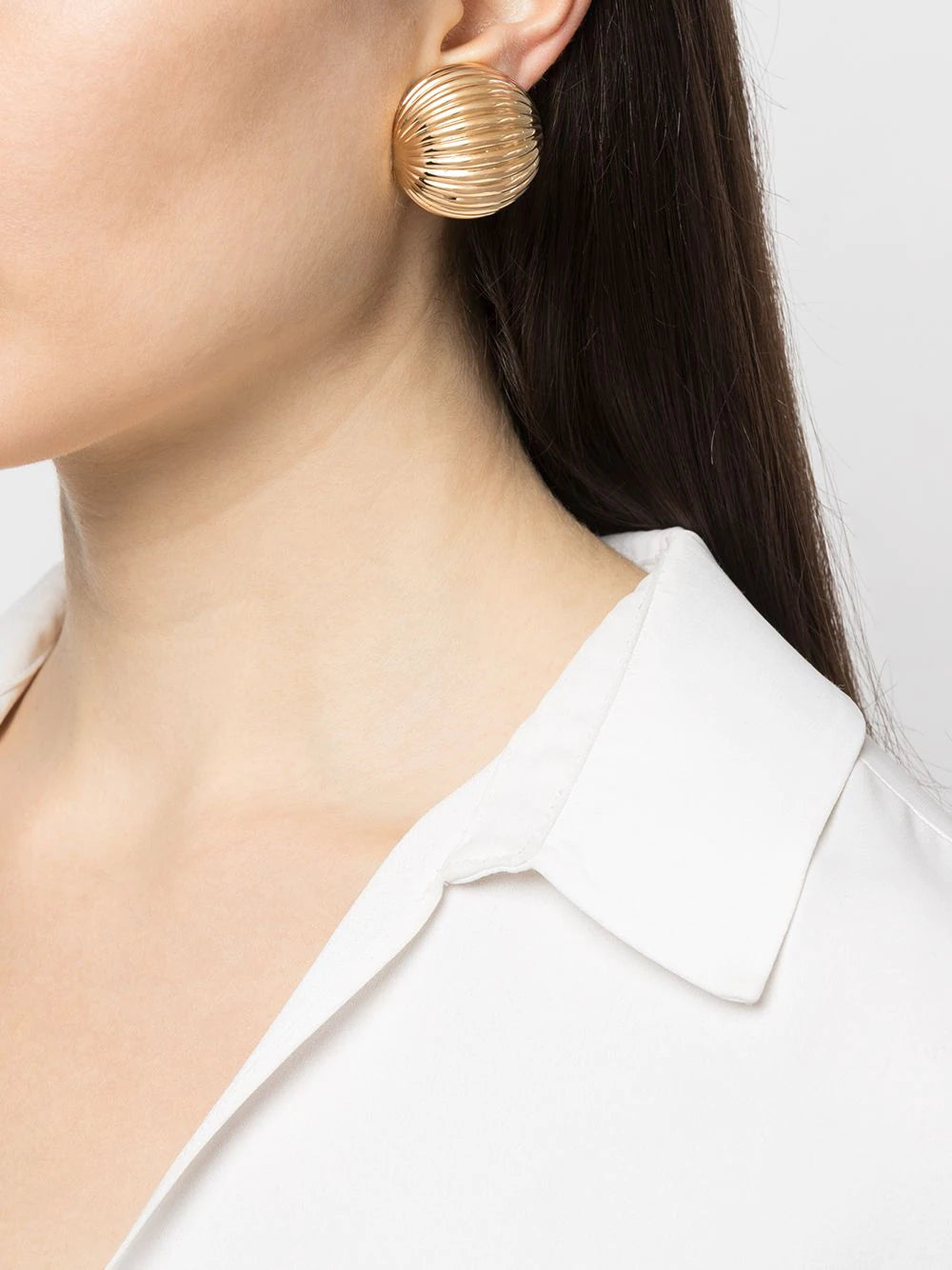 LANVIN WOMEN Arpege Clip-on Earrings Gold - MAISONDEFASHION.COM