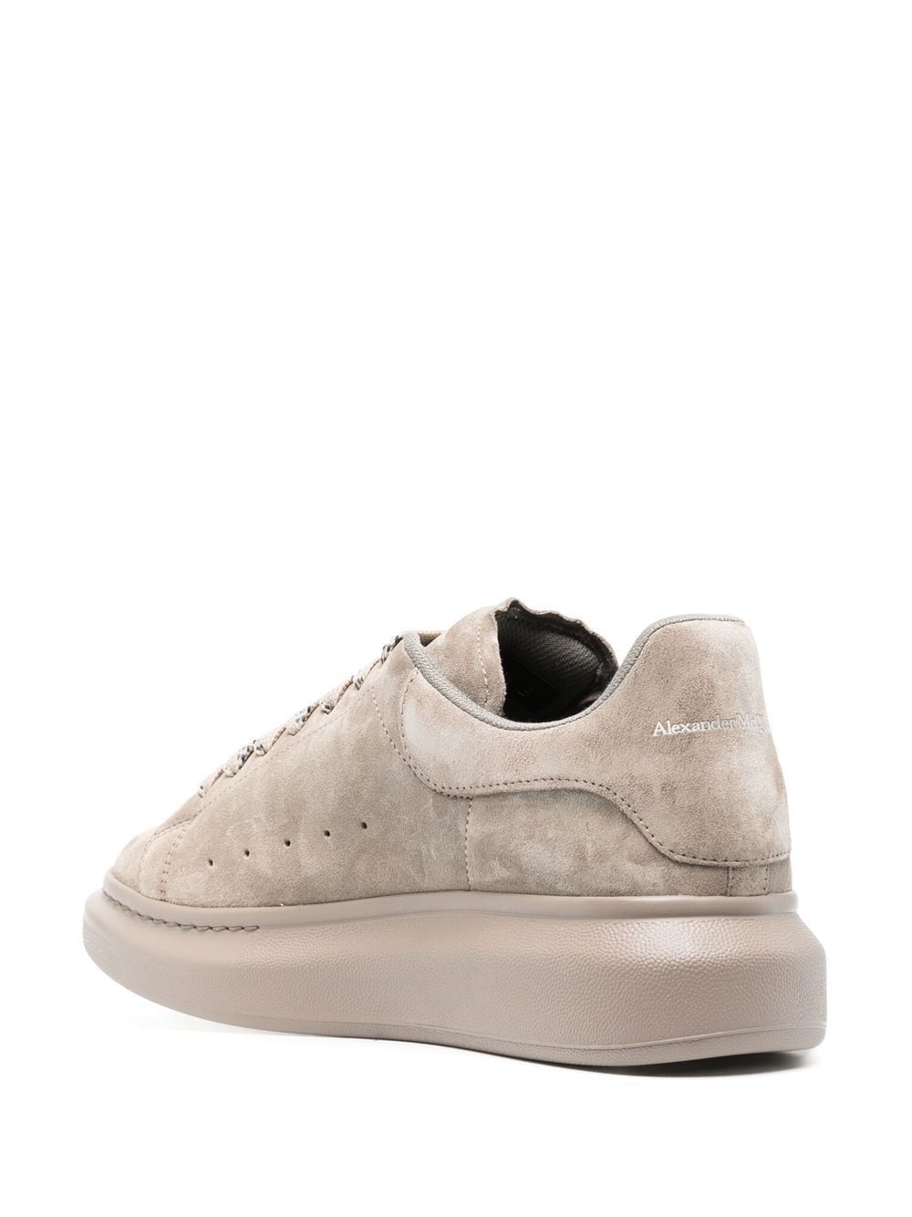 ALEXANDER MCQUEEN Oversized Suede Sneakers Stone - MAISONDEFASHION.COM