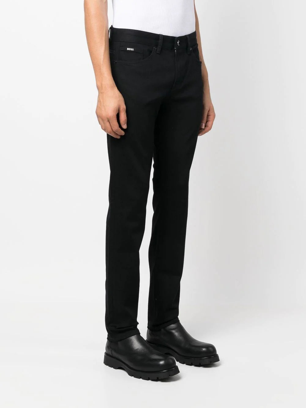 BOSS Slim-cut Denim Jeans Black - MAISONDEFASHION.COM