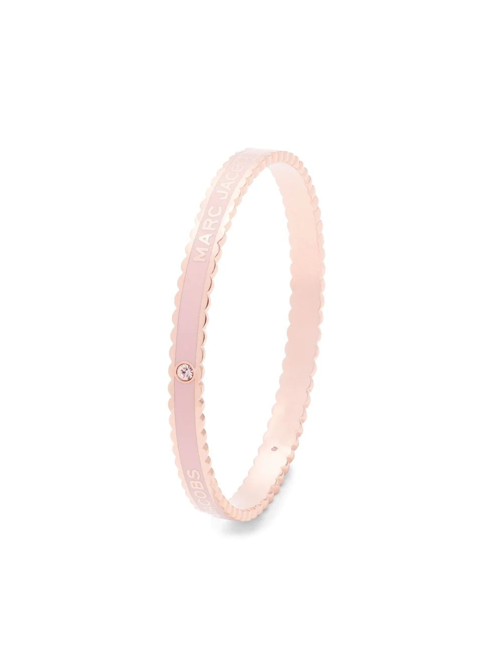 MARC JACOBS WOMEN The Medallion Scalloped Bangle Sand/Rose Gold - MAISONDEFASHION.COM