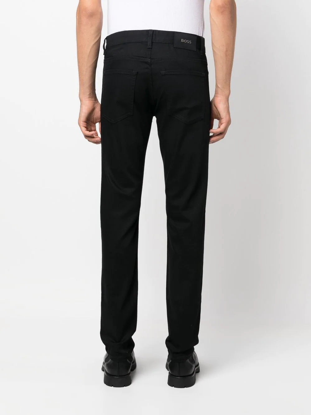 BOSS Slim-cut Denim Jeans Black - MAISONDEFASHION.COM