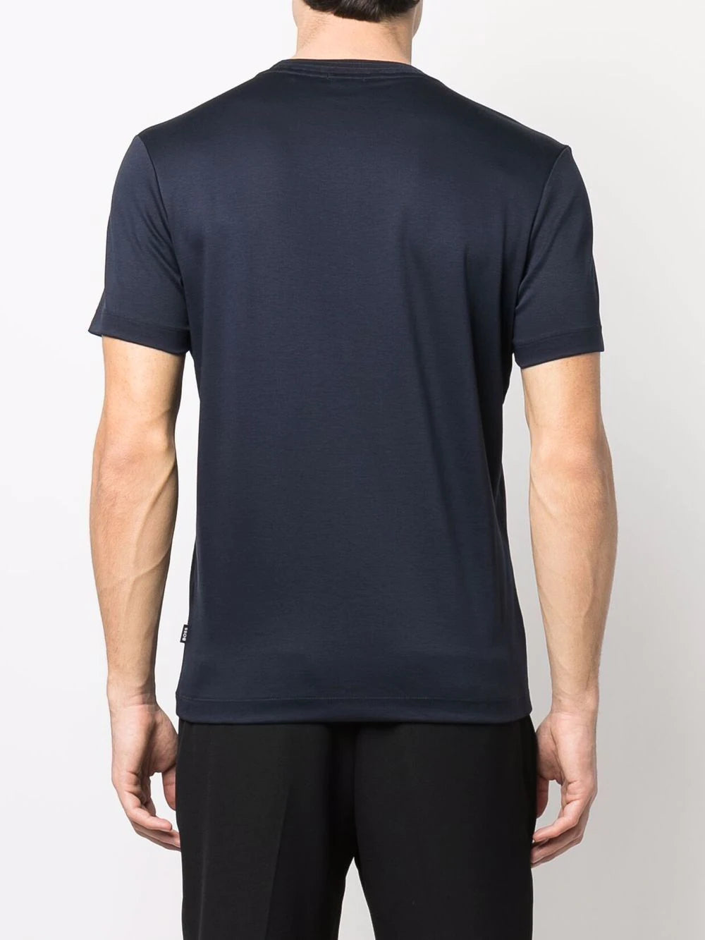 BOSS Logo-print T-shirt Dark Blue - MAISONDEFASHION.COM