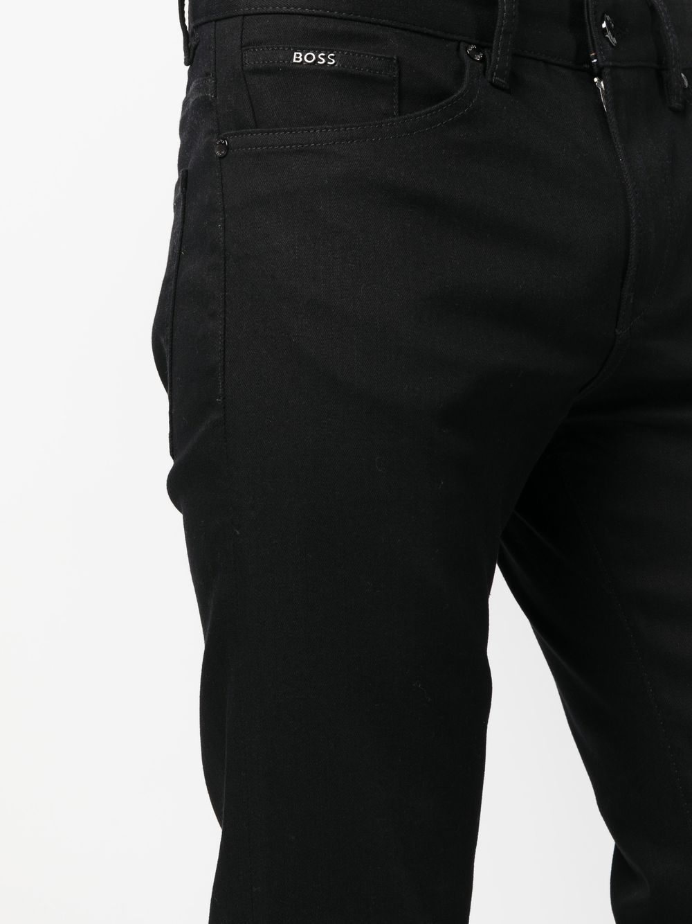 BOSS Slim-cut Denim Jeans Black - MAISONDEFASHION.COM