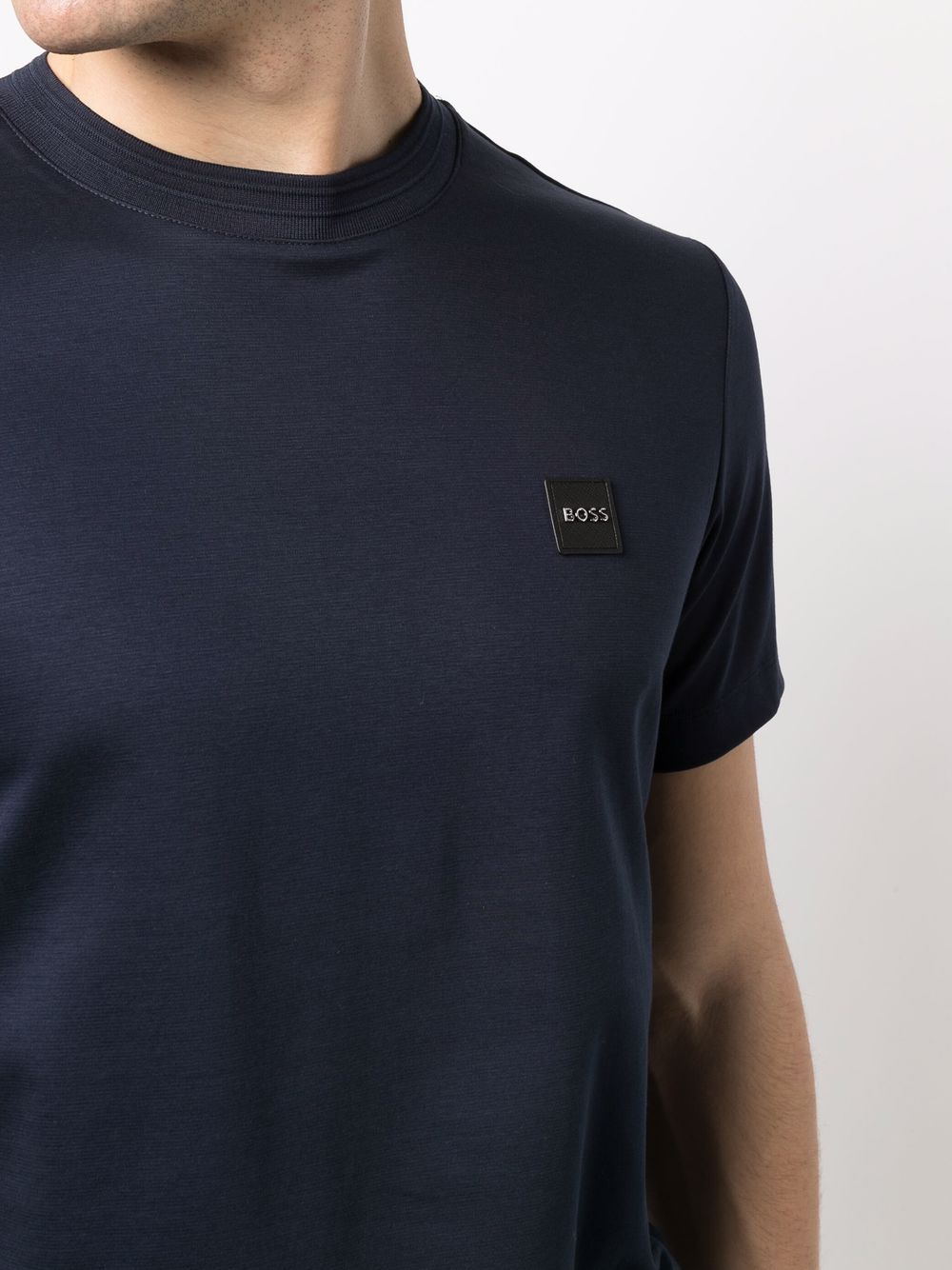 BOSS Logo-print T-shirt Dark Blue - MAISONDEFASHION.COM