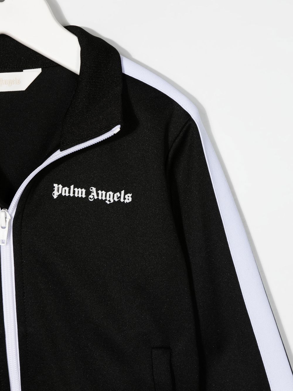 PALM ANGELS KIDS Classic Track Jacket Black/White - MAISONDEFASHION.COM